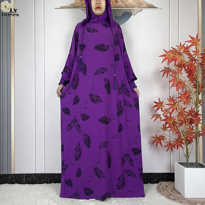 2025Hot Sales New Ramadan Muslim Double Hat Women Abaya Prayer Garment Islam Turkey Arabic Femme Abaya Prayer Kaftan Loose Robes