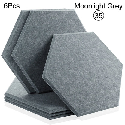 Sound Absorbing Wall Panels Hexagon 6 Pcs Bedroom Acoustic Insulation Sound-absorbing Panels Decor Acoustic Absorption Panel