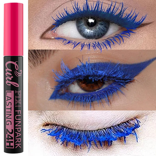 Multicolor Curling Mascara Waterproof Fast Drying Eyelashes Extension Lashes Korean Makeup Lasting White Blue Purple Mascara.