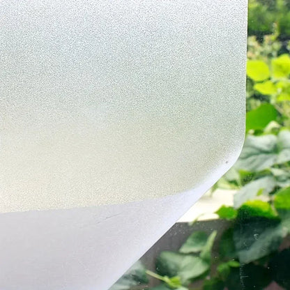 Matte white frosted window film self-adhesive glass sticker window decal  privacy anti-ultraviolet for home office bathroom.