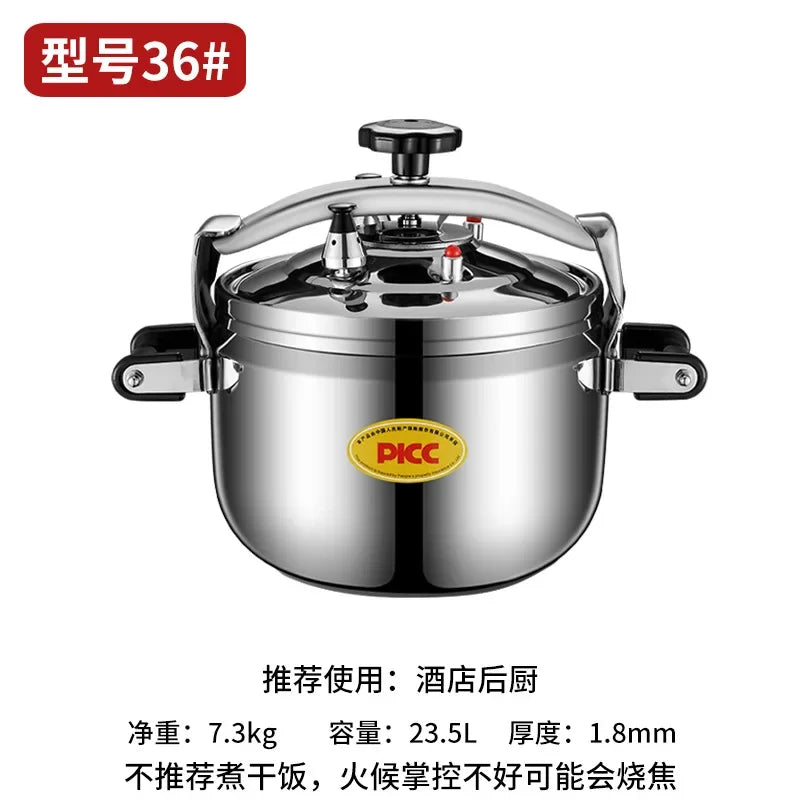 Extra Large Pressure Cooker Thick Commercial Stainless Steel Pressure Cooker Kitchen Electric Cookware Dining Bar Home Garden