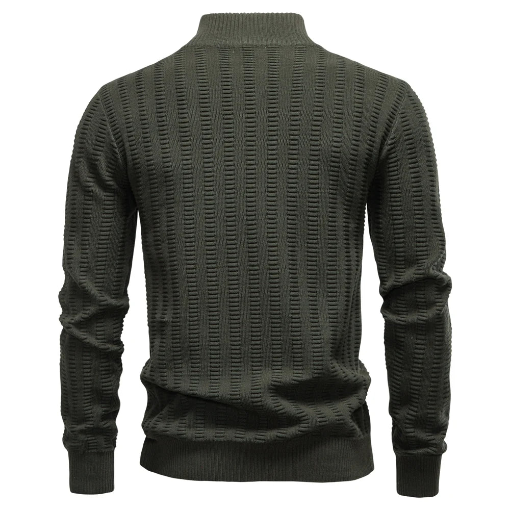 AIOPESON Luxury Striped Pullover Men Old Money Style Cotton Knitwear Thick Warm Crew Neck Winter Social Sweater Male.