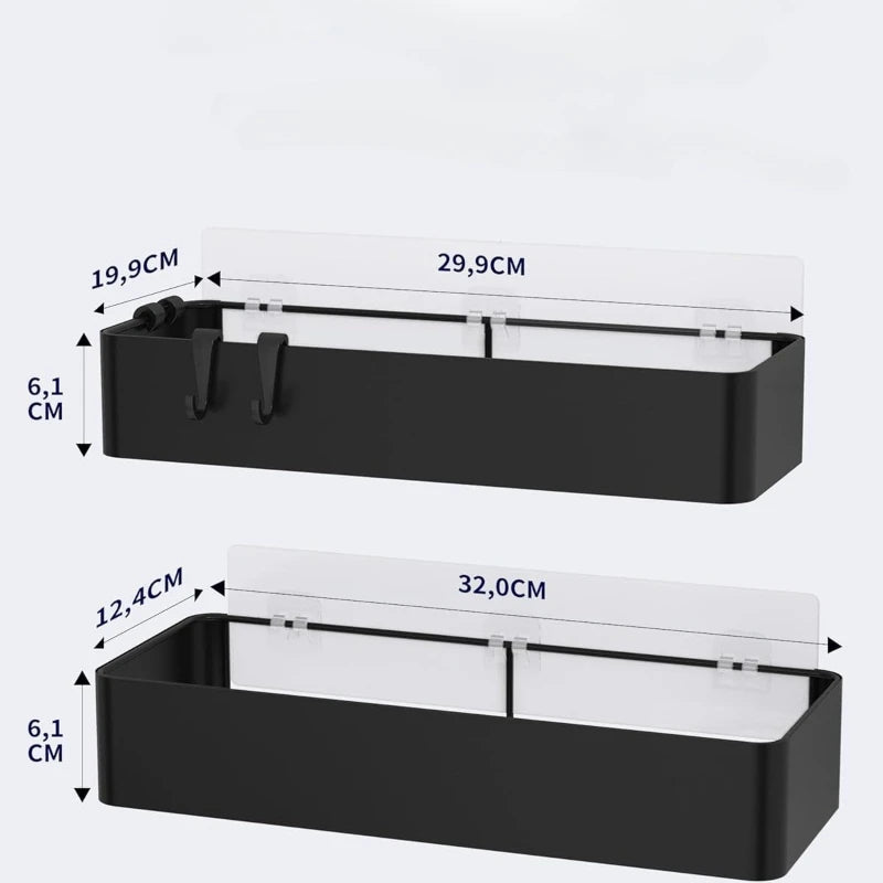 Duschregal ohne Bohren – 2-teiliges Anti-Rost-Badezimmer-Aufbewahrungsregal, bügelfreies, schnell trocknendes Badezimmerregal mit großer Kapazität