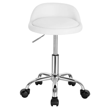 WOLTU Drehbarer Bürostuhl mit Rollen, höhenverstellbarer Computerstuhl mit niedriger Rückenlehne, Arbeitsrolle, Rocker-Schminkhocker