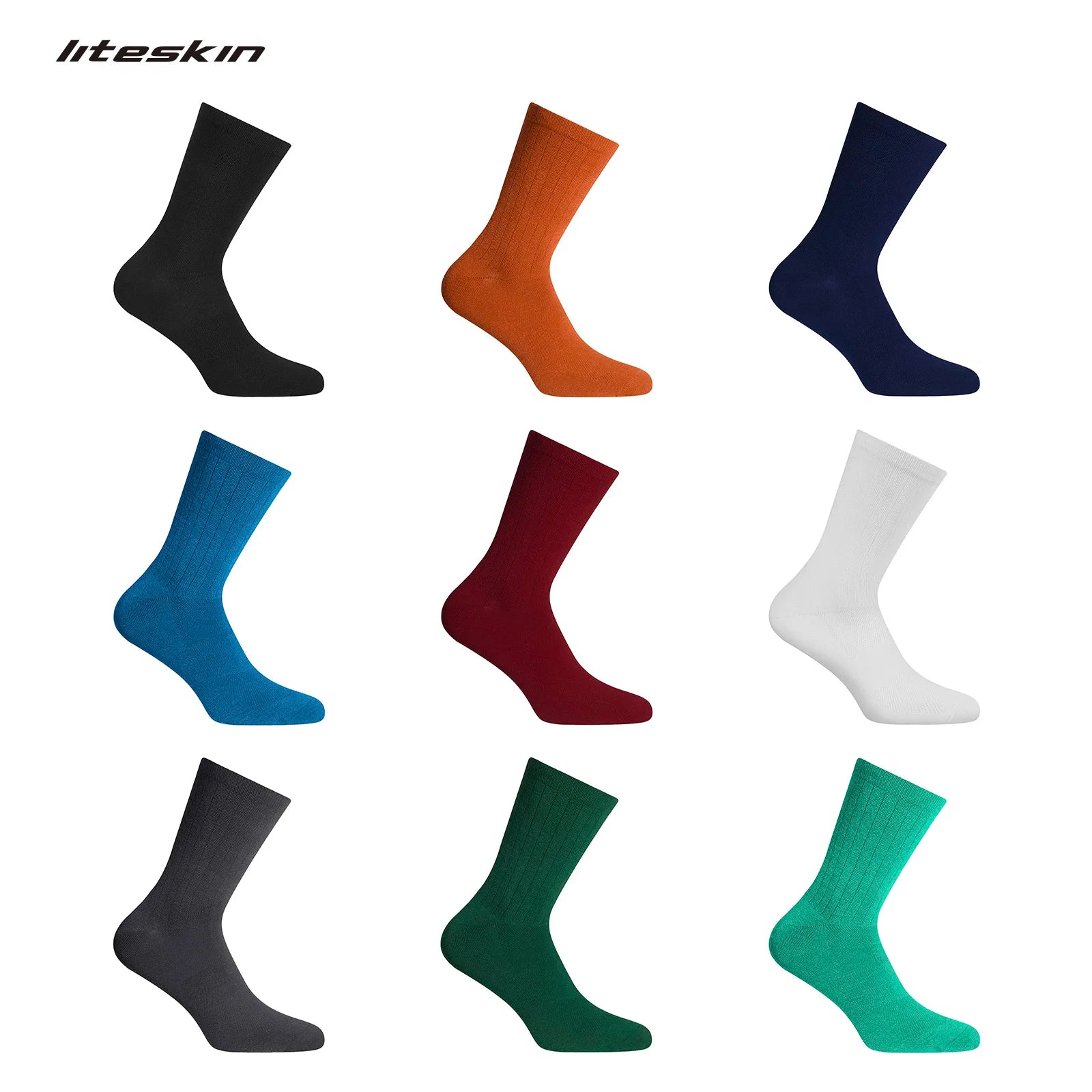 Liteskin Aero Cycling Socks Men Women's Bicycle Road Bike MTB  Race Running Soccer Football Sports Anti-slip Compression Socks.