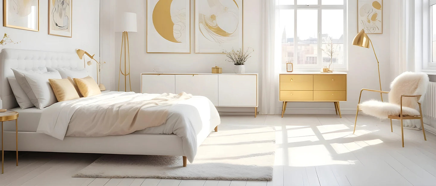 140 x 200 cm großes Polsterbett mit Doppelbettrahmen und LED-Beleuchtung und Ladestation. Kopfteil inklusive schwebendem Bettdesign