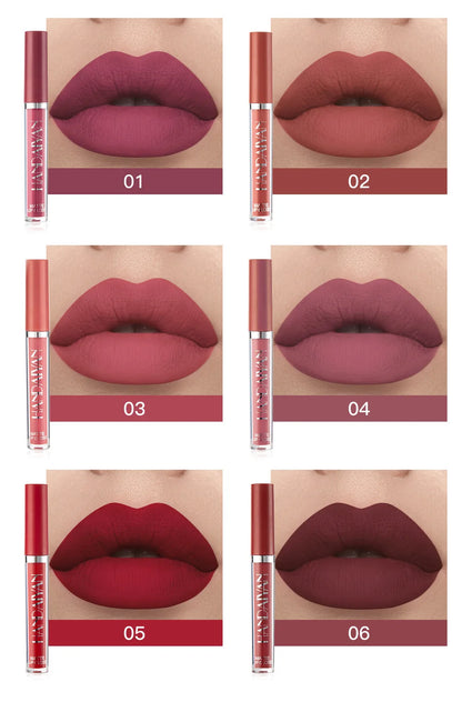 Liquid Lipstick Set Ultra Matte Velvet Waterproof Long Lasting Lip Glosses Nude Makeup Cosmetic Kit.