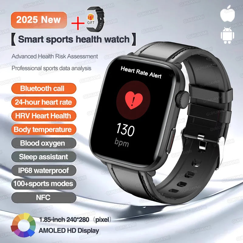 2025 New Iatrology Grade Smart Watch Women Blood pressure Blood oxygen Fat Heart Rate Menstrual Tracking BT Call Bracelet Ladies