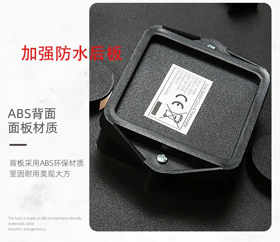 100 % wasserdichte Wanduhr, Outdoor-Uhr, Badezimmer, Küche, Terrasse, Geschäft, Wohnzimmer, dekorative Wanduhr, stilvolle, geräuschlose Wanduhr