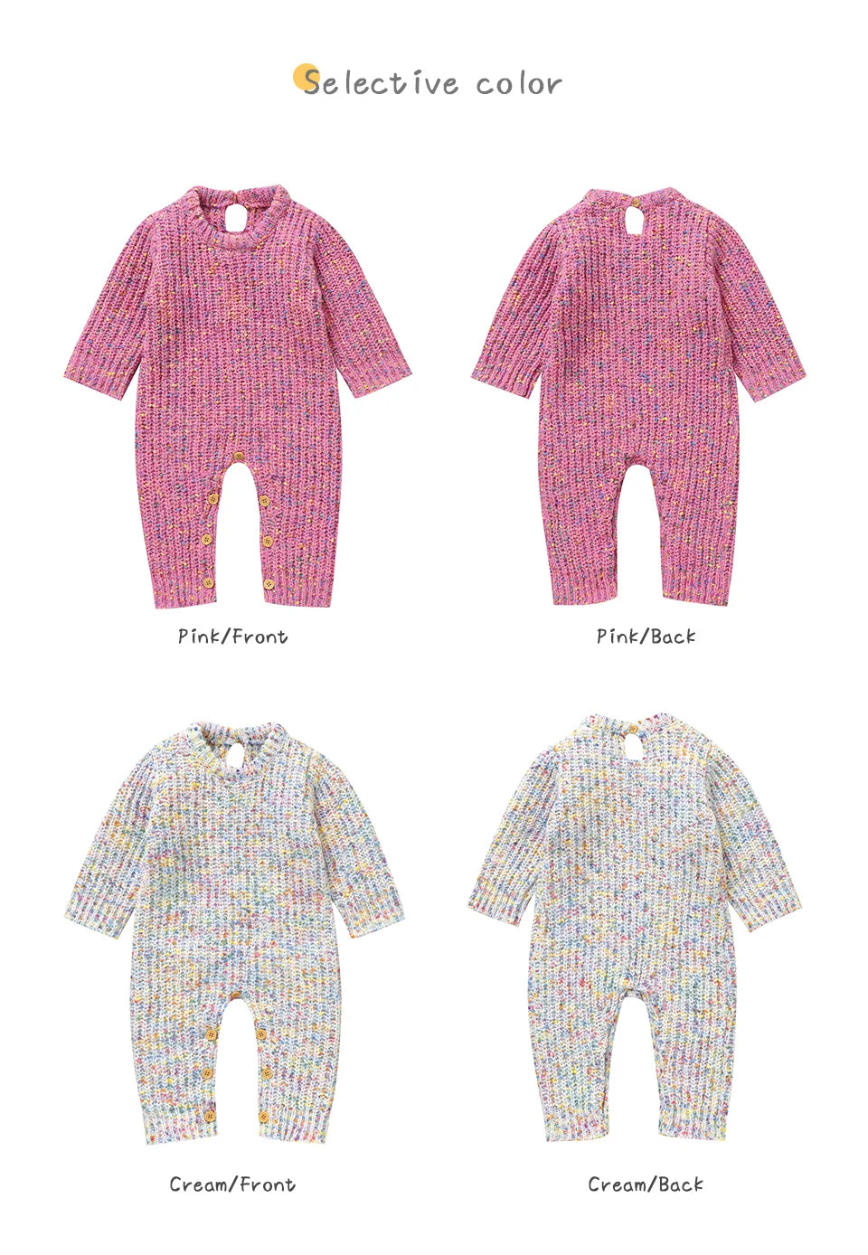 Winter Baby Mädchen Strampler Herbst Rundhals Langarm Gestrickte Neugeborenen Ein Stück Overalls Outfits 0-18m Kleinkind kleidung.