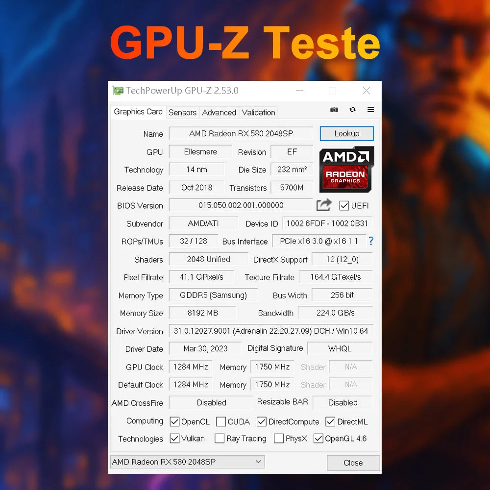 SOYO AMD Radeon RX580 8GB Gaming Graphics Card 2048SP GDDR5 256Bit PCIE 3.0 x16 DP DVI RX580 8GB GPU Desktop Computer Video Card.