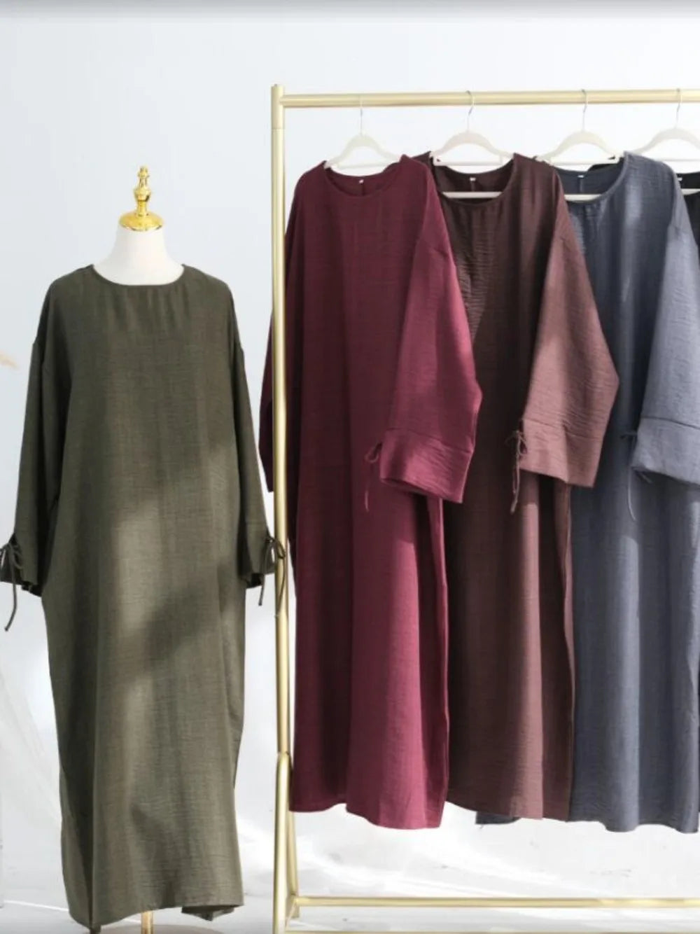 Muslim Abaya Women Dress Solid bow Jalabiya Eid 2025 Ramadan Morocco Islam Vestidos Largos Arab Long Robe Dubai Abayas Kaftan.