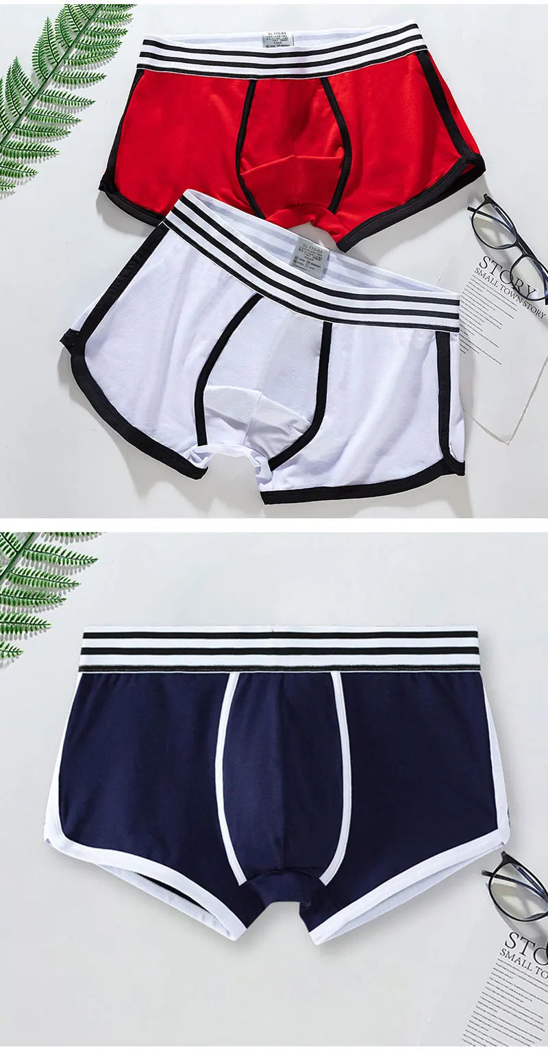Männer weiche Unterhose Trunks Baumwolle hochwertige Unterwäsche u konvexe Tasche Höschen Cueca mittlere Taille atmungsaktive Boxershorts homme