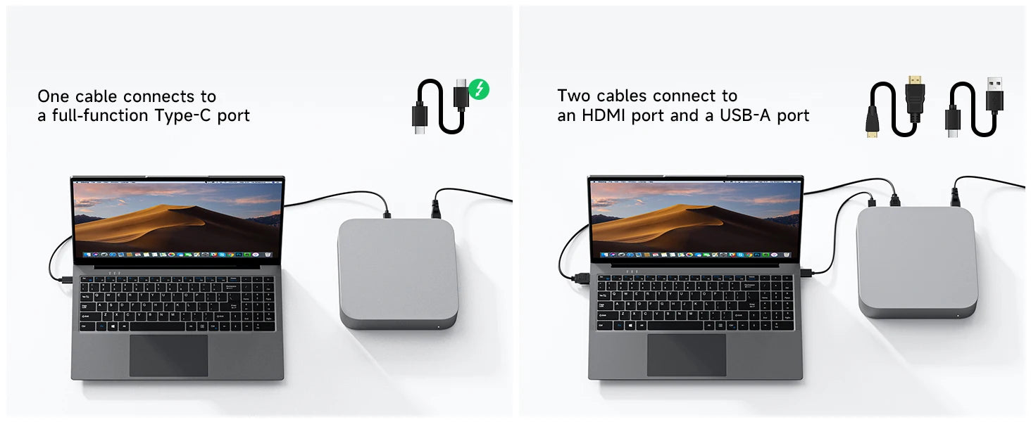 Dopesplay 15.6 inch Portable Lapdock Monitor For Samsung DeX with Keyboard Battery FHD External Screen For Phone Mini PC Laptops.