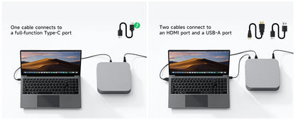 Dopesplay 15.6 inch Portable Lapdock Monitor For Samsung DeX with Keyboard Battery FHD External Screen For Phone Mini PC Laptops.