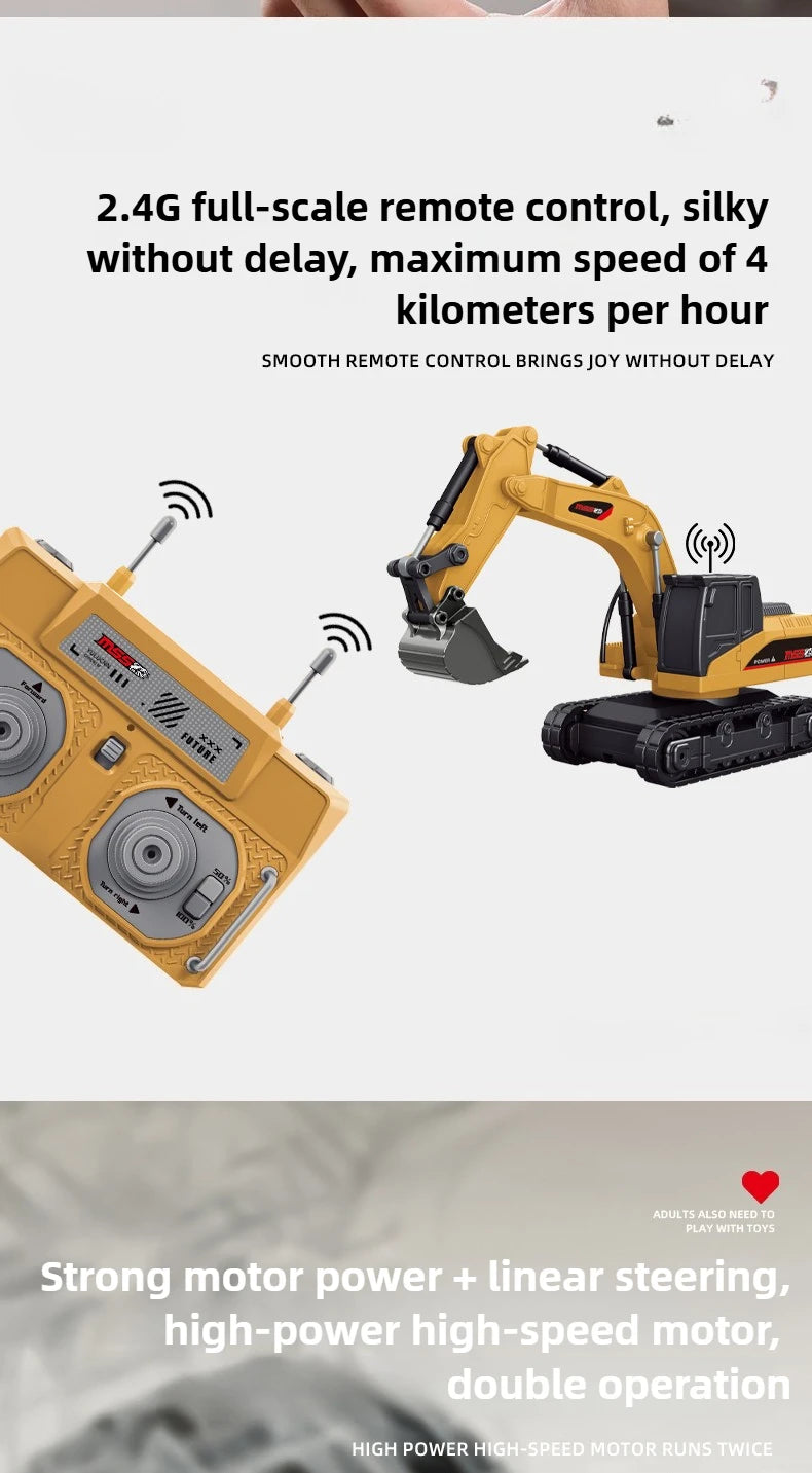 RC Car 1/64 Full Scale Mini RC Engineering Vehicle Desktop Electric Remote Control Excavator Dump Truck Forklift Model Toy Gift.