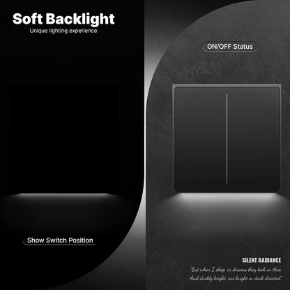 MOES Tuya ZigBee Star Feather Series Smart Touch Switch mit neutraler Lichtszene 2in1 APP-Fernbedienung mit Alexa Google Home.