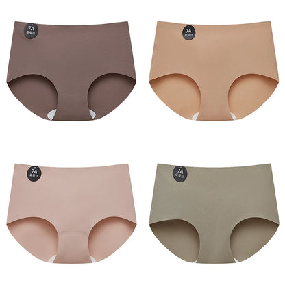 FalllSweet 4PCS Seamless Panties for Woman Ice Silk Underwear Soft Thin Briefs Women's Underpants Fashion Sexy Female Lingerie.