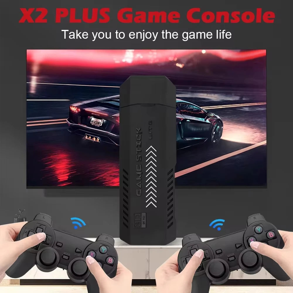 X2 Plus 256G 128G 64G GD10 Pro 4K Game Player 3D HD Retro Video Game Console Wireless Controller TV 50 Emulator For Kids Gifts.