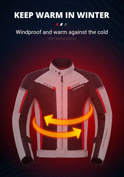 HEROBIKER Waterproof Motorcycle Jacket Man Racing Jacket Wearable Motorcycle Pants Moto Clothing With EVA Protection.