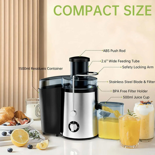 400W Electric Juicer Machine Juicer Wide fall for Whole Fruit Juicer Juicer vegables Fruit mix Blender with boot.