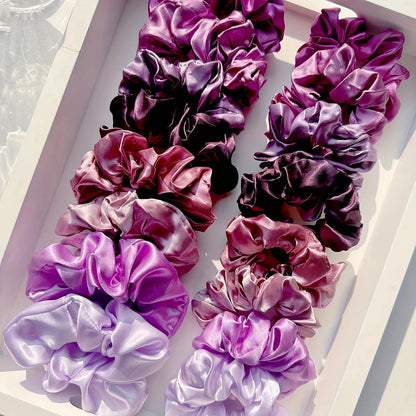 16 piece set of random color and size women's solid color large intestine headband high elasticity headband, soft satin headband.