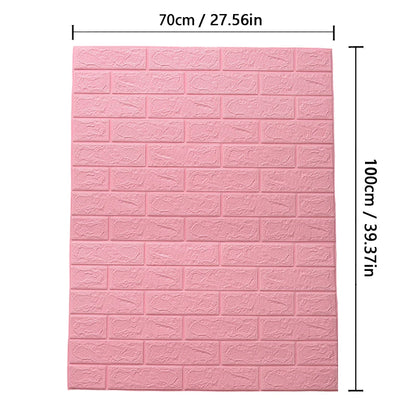 Pvc Brick Pattern Self-adhesive Wallpaper DIY Room Decor 1-10pcs 70cmX1m Waterproof Wall Stickers 3D Modern Home Decoration
