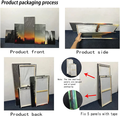 HD Prints Canvas Wall Art Living Room Home Decor Pictures 5 Pieces Corsica Sunset Beach Paintings Seascape Posters Framework.