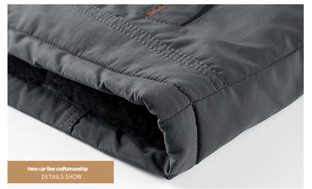 New Autumn/Winter Men's Fleece-Lined Thickened Cotton Coat Casual Vintage Workwear Jacket with Detachable Hood Multiple Pockets