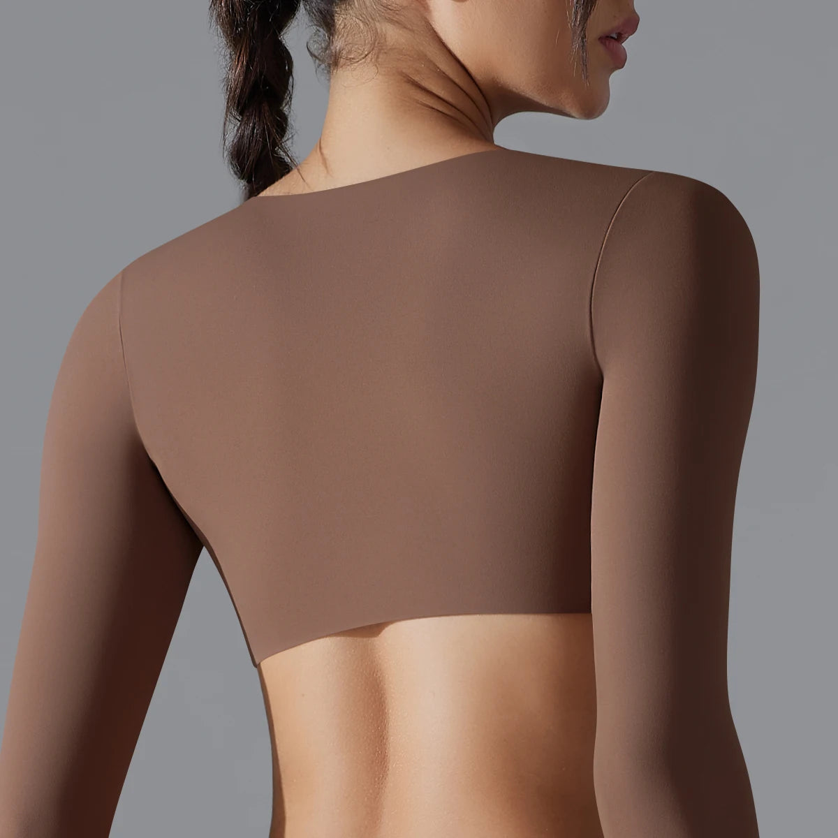 Yoga Long Sleeve Slim Sexy Breathable Quick Drying Sport Brassiere Gym Push Up Shockproof High Intensity Pilates Clothes Women.