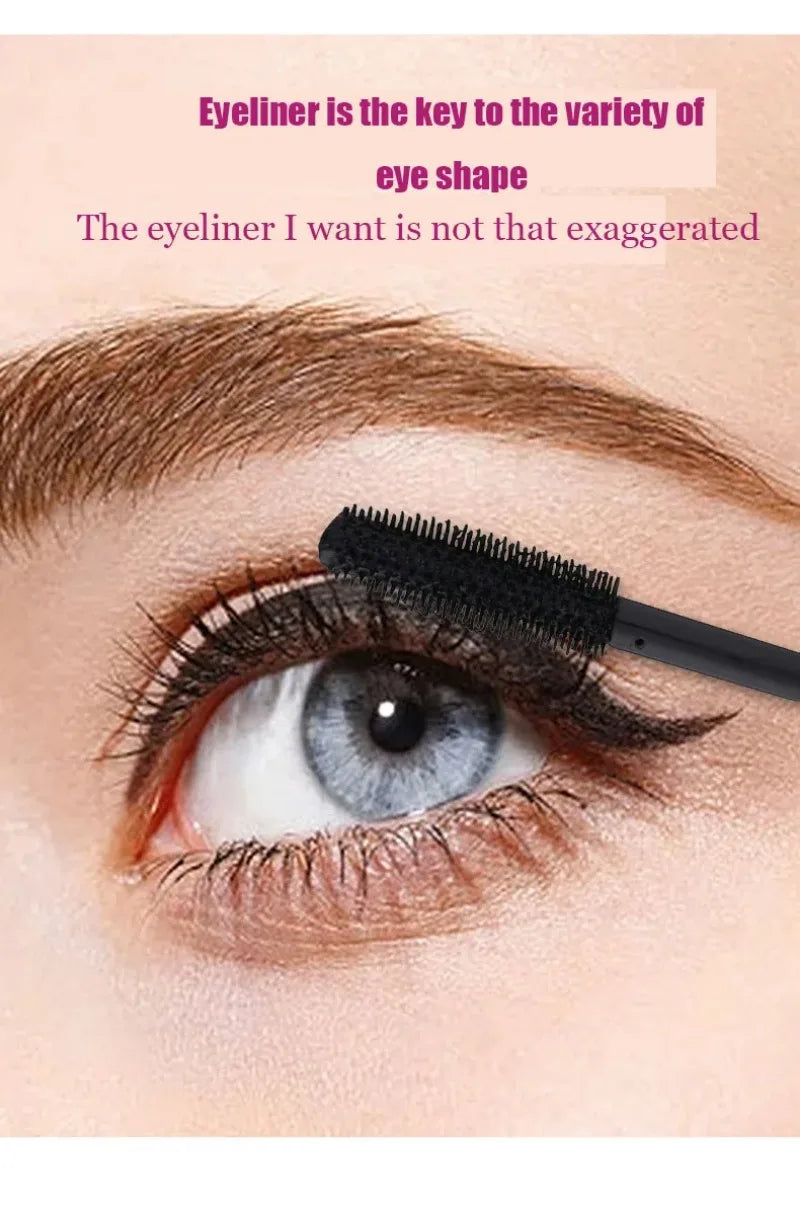 4D Silk Fiber Lash Mascara Lengthening Thick Curling Waterproof Mascara No Fading 24h Lasting Eye Lashes Brush Enhance Eyelashes.