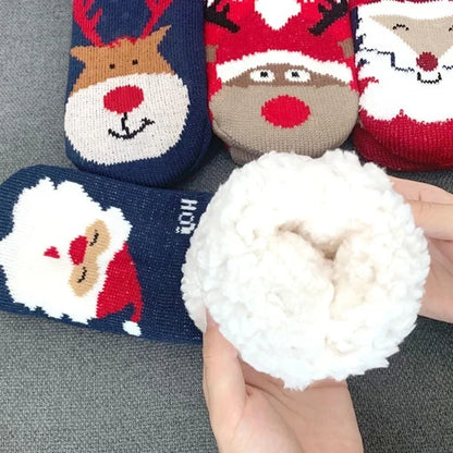 Christmas Fuzzy Socks Womens Winter Thermal Warm Floor Sock Soft Female Home Indoor Gifts Non Slip Grip Slipper Sock Fluffy.