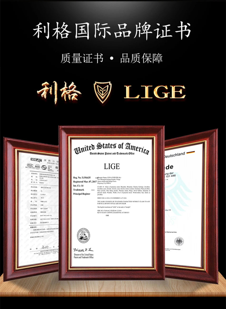 LIGE 2025 brand luxury women's watches waterproof luminous date day Ladies Watch stainless steel quartz watches for women reloj.