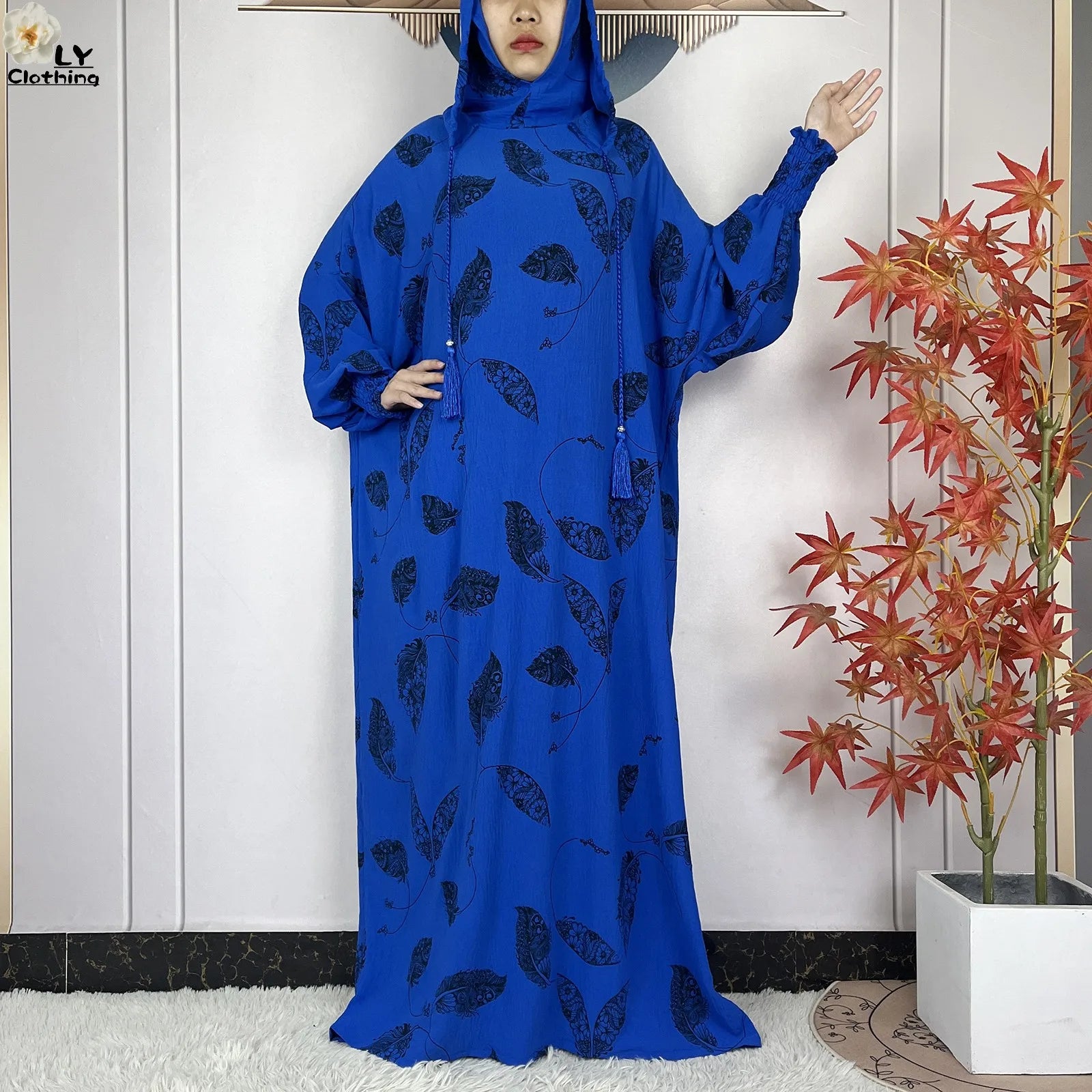 2025Hot Sales New Ramadan Muslim Double Hat Women Abaya Prayer Garment Islam Turkey Arabic Femme Abaya Prayer Kaftan Loose Robes.