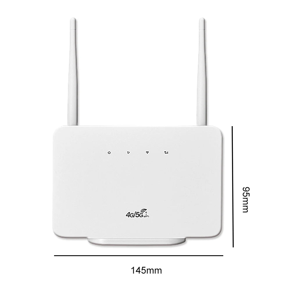 WiFi Router 300Mbps 4G Router Wireless Modem External Antenna with Sim Card Slot EU Plug Internet Connection.