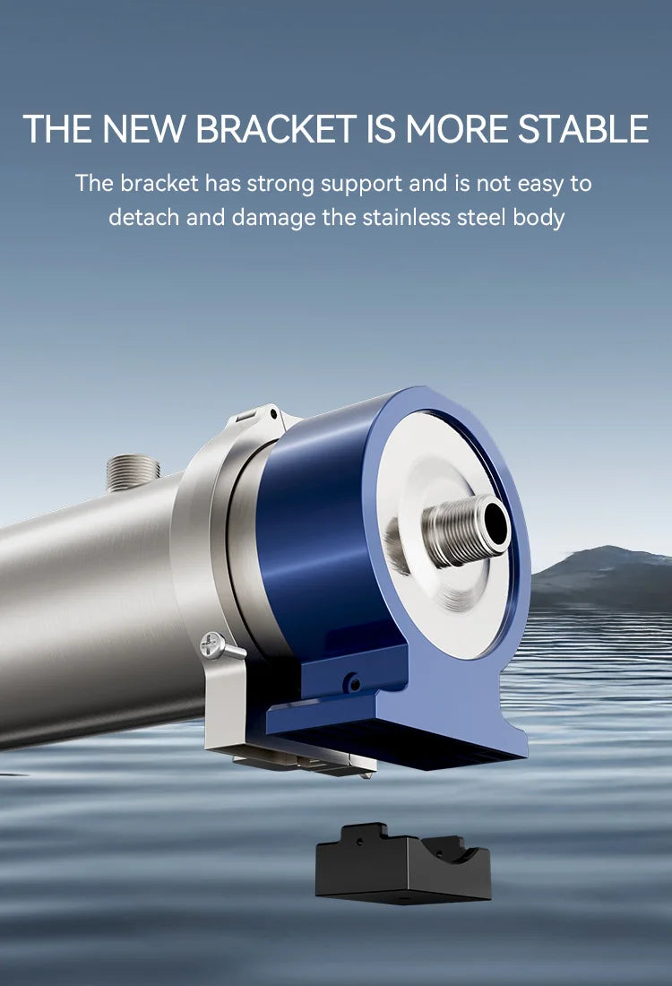 Wheelton whole house high flow water filter purifier 1000L-3000L SUS304 mineral water filter Reusable 0.01um PVDF for 5 years