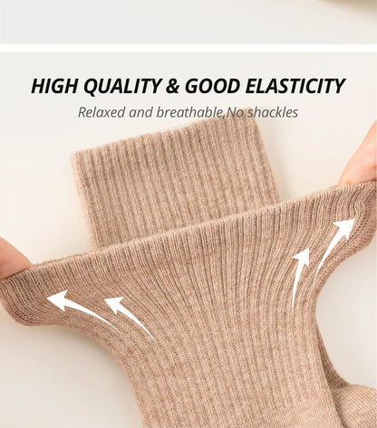 5/10 Pairs 95% Combed Cotton Socks Men Business Dress Long Socks Soft Breathable Spring Summer Colorful Sock For Man 5Pairs/Lot.