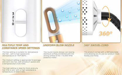 5 In 1 Electric Hair Brush Hair Dryer For Dyson Airwrap Automatic Curler Hair Straightener Hot Air Comb Hairdressing Appliance.