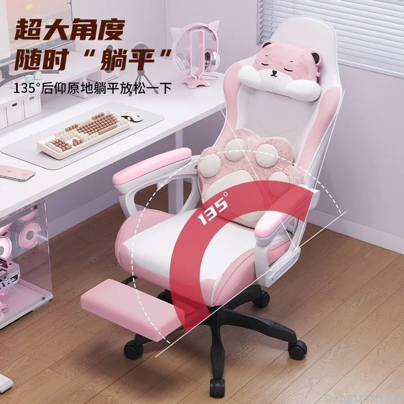 Bezaubernder Stuhl für Studenten, bequemes langes Sitzen, verstellbarer Home-Office-Gaming-Sitz
