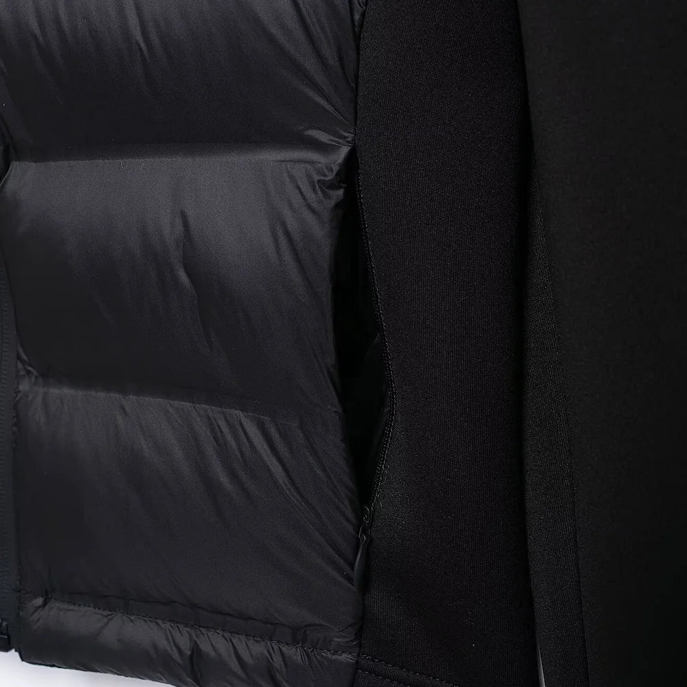 TRZA-Patchwork-gepolsterter Jackenmantel mit Kapuze und Taschen für Damen, lange Ärmel, Reißverschluss vorne, Damenoberbekleidung, schicke Oberteile, Mode.