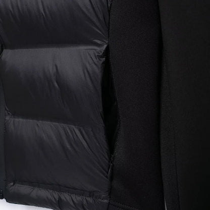 TRZA-Patchwork-gepolsterter Jackenmantel mit Kapuze und Taschen für Damen, lange Ärmel, Reißverschluss vorne, Damenoberbekleidung, schicke Oberteile, Mode.