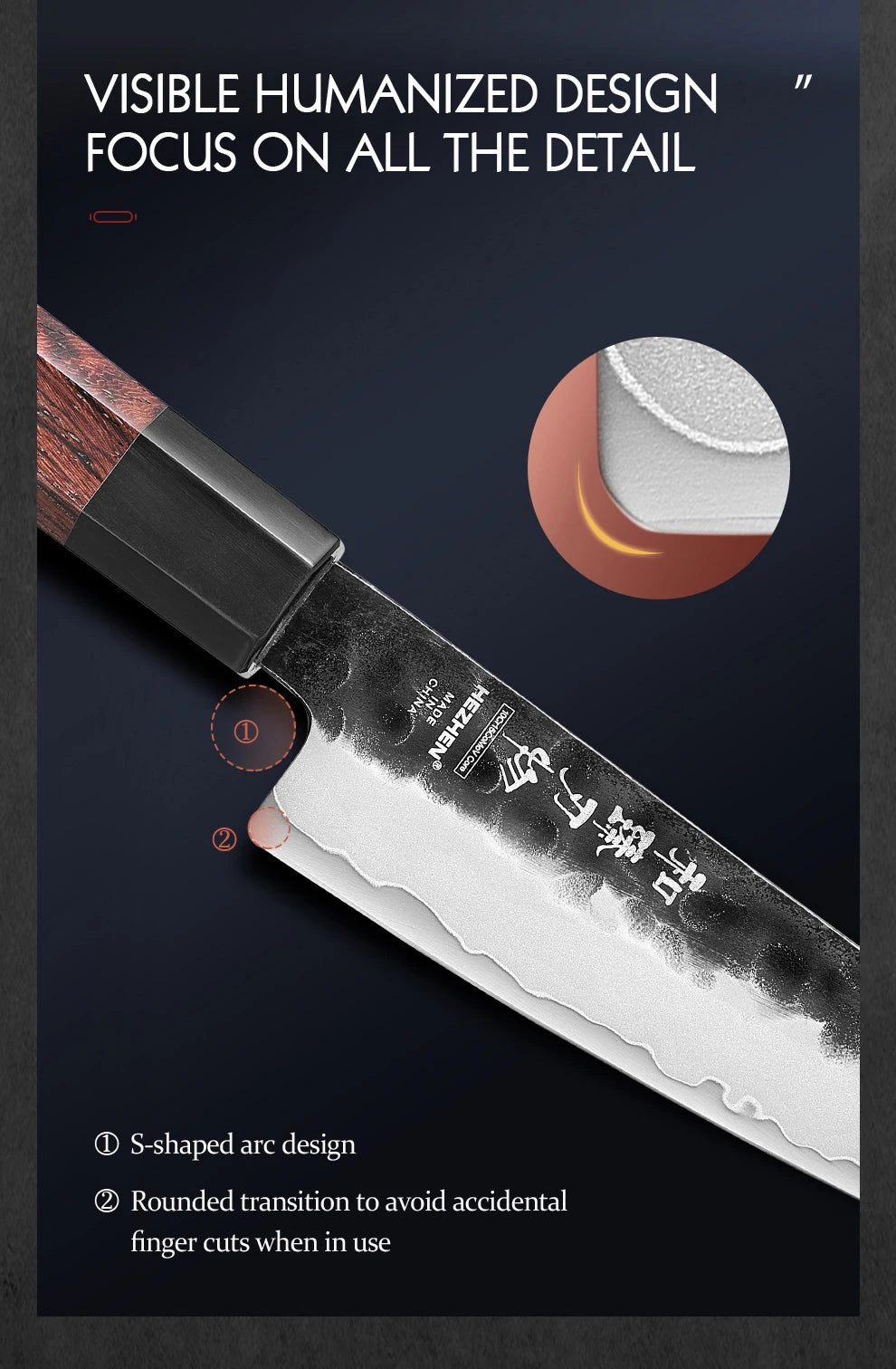 HEZHEN 1PC-5PC Kitchen Knife Set Chef Utility Stainless Steel 3 Layers Composite Steel Santoku Nakiri Kitchen Accessories.