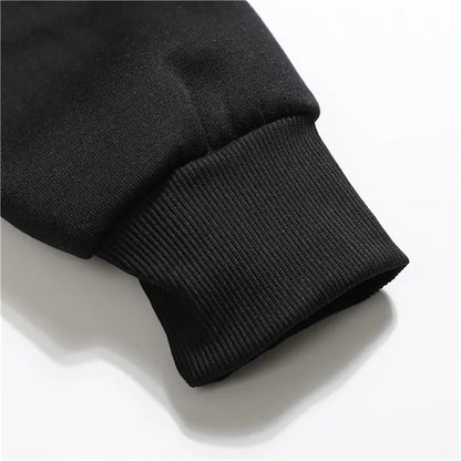 New men's high-quality solid-color sport pants - sport outfit - elastic waist - 2026 casual loose pants - black/grey - cotton jo.