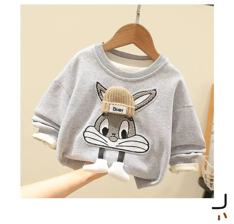 Autumn Kid Boy Clothes Set Cartoon Printed Sweatshirts Pullover Top and Pants Bottom 2pcs Suit Children Girls Outfits Tracksuits.