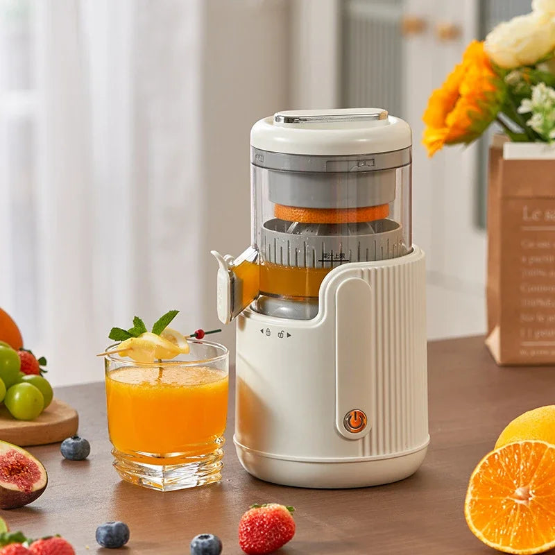 Rechargeable Electric Citrus Juicer Orange Juice Machine Extra Large Caliber Residue Separation.