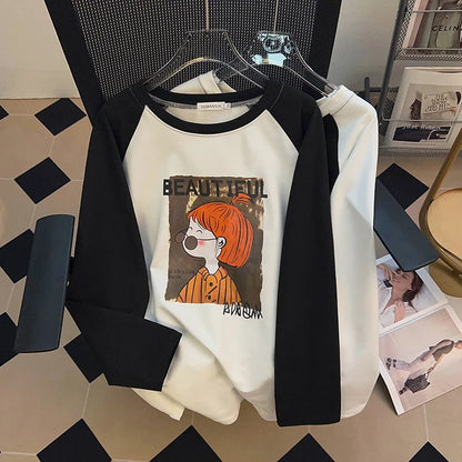 170kg Plus Size Damen Büste Herbst lässig Mode bedruckt Sweatshirt lose Langarm Top 6xl 7xl 8xl 9xl 10xl 11xl.