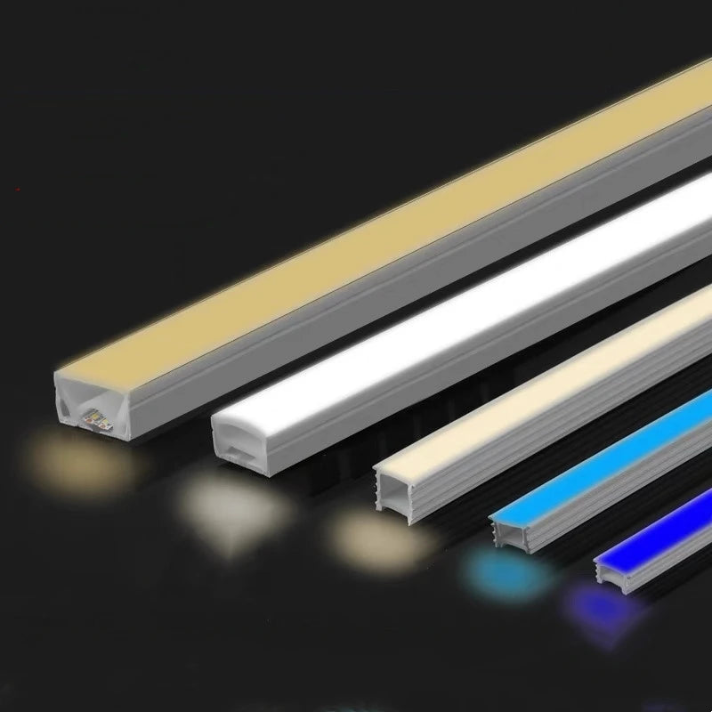 Recessed Black Silicone Tube LED Neon Light Flexible Rope Channel Diffuser WS2811 WS2812B Outdoor Waterproof Ribbon Strip Lights.