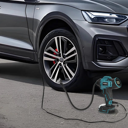 YOFIDRA Aufblasbare Elektrische Luftpumpe Digital Display Auto Reifen Inflator Automatische Luft Inflator Power Tool Für Makita Batterie Pin