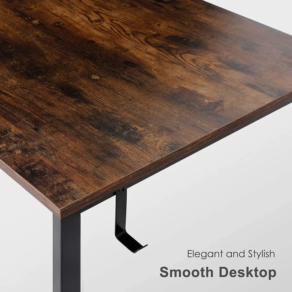 Homfa Schreibtisch, PC-Tisch, 120 x 60 cm, Desktop-Computertisch mit Aufbewahrungstasche, Laptop-Tisch, Schulmöbel, kommerzielle Belastung, 100 kg