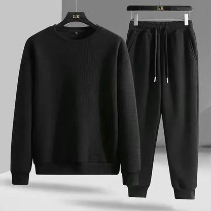 Pure Color Sportswear Set Hooded Open Cardigan Men's Women's Couple Sweatshirt Two-Piece Set for Autumn Winter Spring.